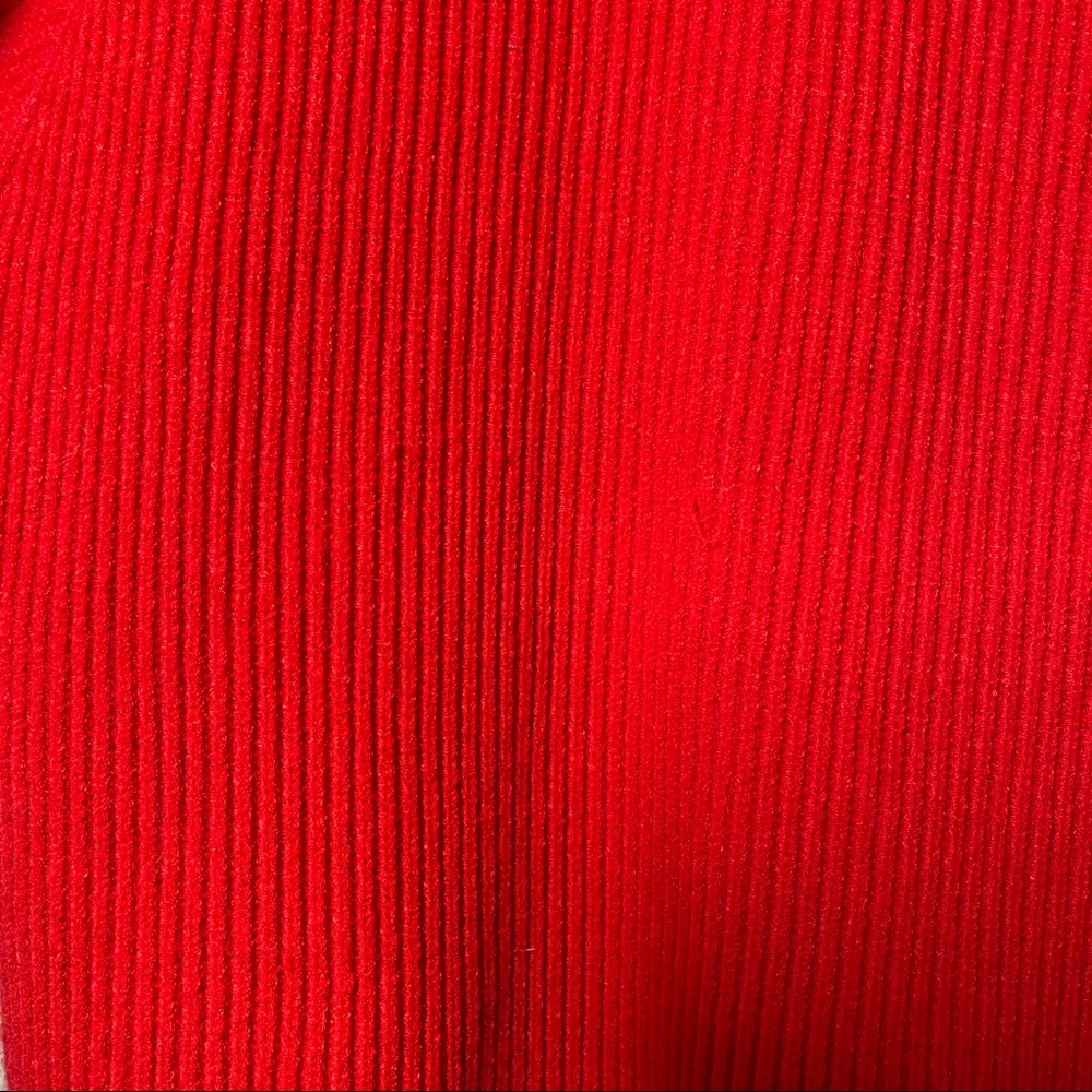 Lovers + Friends Red Ribbed Open Front Cardigan - Picture 9 of 12